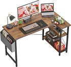 40 Inch Small L Shaped Computer Desk With Storage Shelves Home Office Corner Des