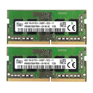 Hynix 8GB (2X4GB) DDR4 2400MHz PC4-19200 Laptop SODIMM Memory Ram HMA851S6AFR6N - Picture 1 of 6