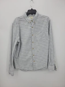 American Eagle Shirt Mens Blue White Stripe Long Sleeve Button Up Seriously Soft - Picture 1 of 9