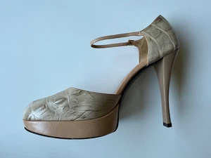 CASADEI Platform Ankle Strap High Heels Sz 7.5 - Picture 1 of 24