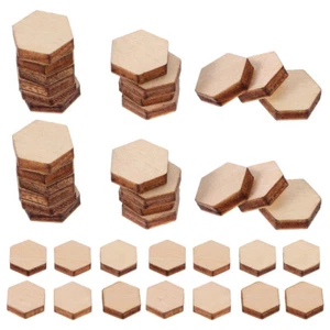 200 PC Wood Honeycomb Pieces Diy Ornaments Wedding Embellishment Craft - Picture 1 of 12