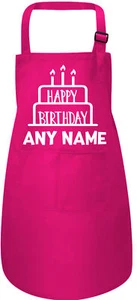 Feliz cumpleaños Delantal personalizado para niños Cualquier nombre Correas ajustables - Imagen 1 de 7