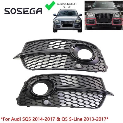 Cubierta de rejilla antiniebla izquierda y derecha para parachoques delantero Audi SQ5 Q5 S-Line 2013-2017 Foto 1 de 4