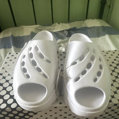 $200 Adidas by Stella McCartney Women's White Slip-On Clog Shoes Size 10 - Image 1 of 4