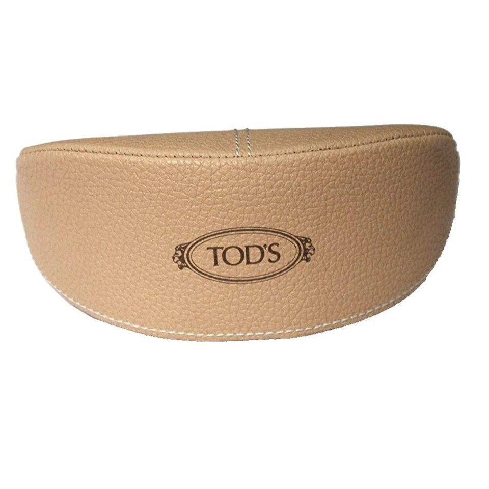 SUNGLASSES CASE ONLY for Tod's Soft Cover Beige with Brown Logo - Image 1 of 1