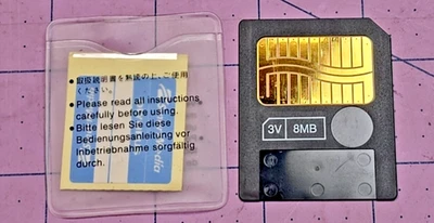VINTAGE GENUINE Olympus 8MB SMARTMEDIA MEMORY CARD OEM MG-8S with SLEAVE - Image 1 of 2