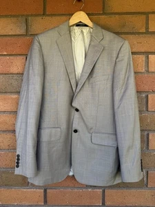 Saks Fifth Avenue Ermenegildo Zegna Taupe Blazer Jacket Slim Fit Mens 40R - Picture 1 of 19