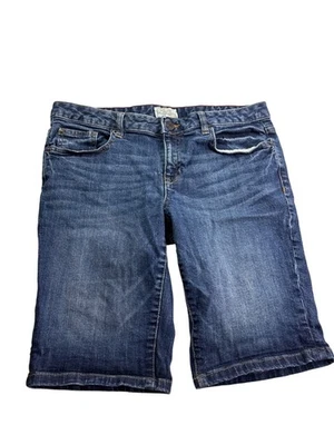 Aeropostale Womens Denim Bermuda Shorts Size 11/12 Cotton Blend Blue - Image 1 of 4