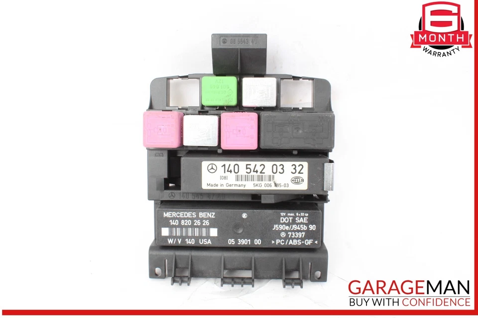 92-99 Mercedes W140 500SEL Faro Intermitente Peligro Fusible Relé Caja 1408202626 Foto 1 de 4