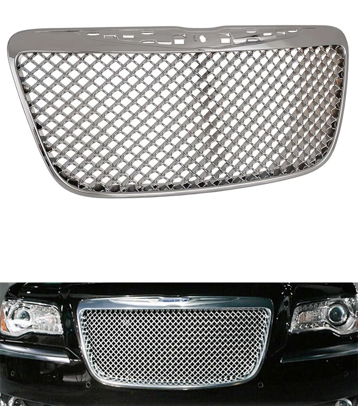 Front Upper Grill Chrome Grille Mesh CH1200351 Fits Chrysler 300 300C 2011-2014 Foto 1 de 4