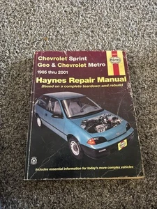 Haynes 24075 Repair Manual For 1985-1992 Chevy Sprint 1989-2001 Metro - Foto 1 di 2