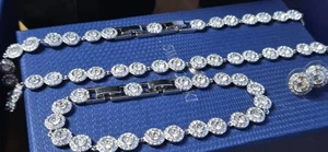 Swarovski Una Angelic Necklace Bracelet Earrings Set w/ Boxes, Excellent - Picture 1 of 17