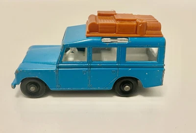 Vintage Lesley Matchbox No. 12 Land Rover Safari Blue With Luggage - Image 1 of 4