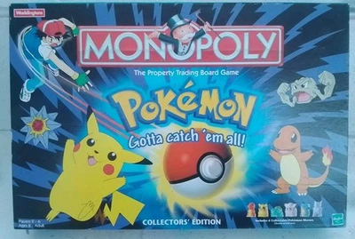 Pokemon Monopoly Collector's Edition Board Game Figures Rare VINTAGE Complete - Image 1 of 4