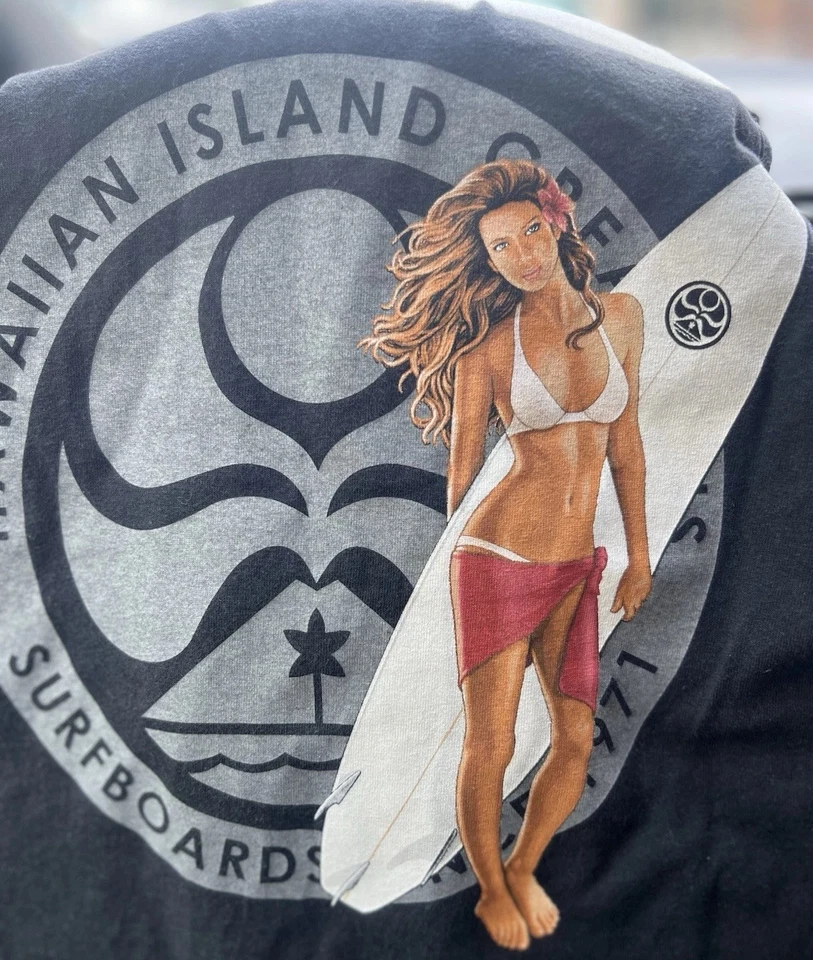 Винтажная мужская майка Hawaiian Island Creations размер XL Y2K 90-е/ДОСКА ДЛЯ СЕРФИНГА/СЕРФИНГА - Изображение 1 из 4