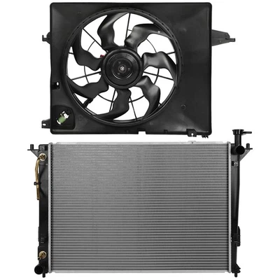 Radiator Cooling Fan Kit For 2010-2012 Hyundai Santa Fe 2011-2013 Kia Sorento Foto 1 de 4