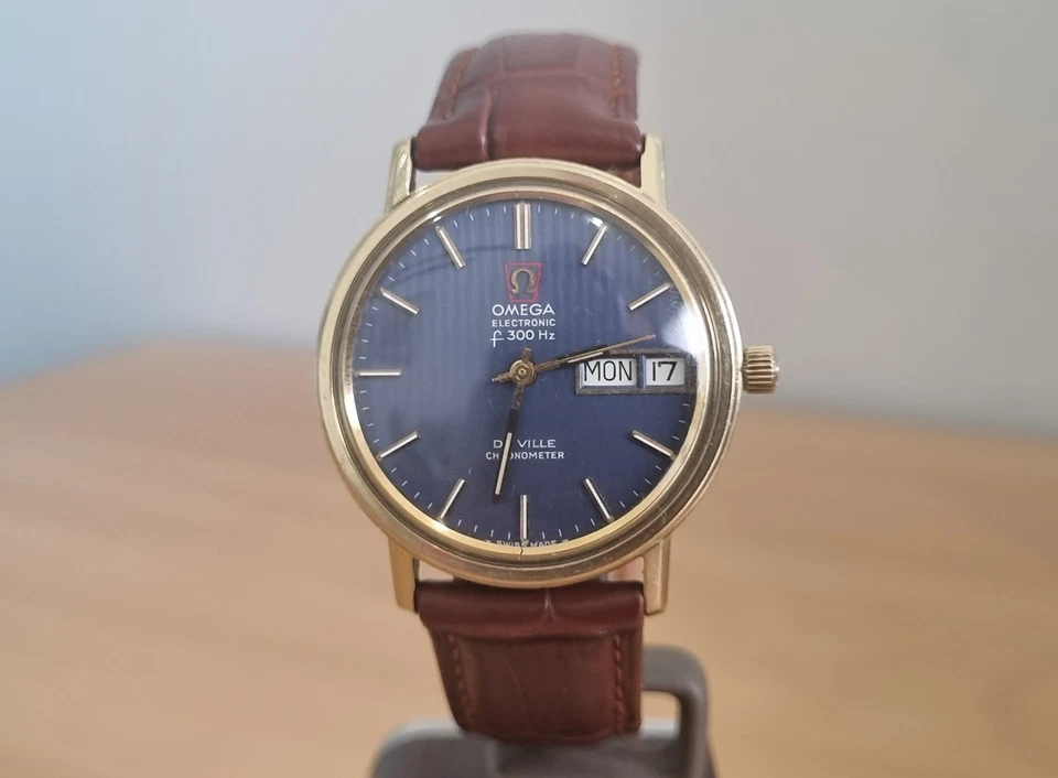 Vintage GP Omega De Ville Chronometer Swiss 12 jewel Tuning Fork watch.  RUNS - image 1 of 4