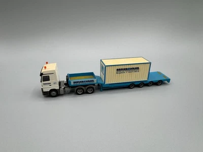 1:87 Herpa Albedo Mercedes-Benz (Breuer & Wasel) Container-Tieflader SLT - Bild 1 von 4