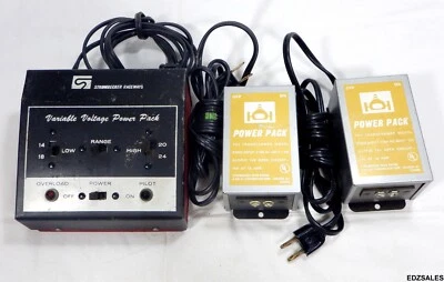 3 paquetes de energía Strombecker - Raceway voltaje variable 8377 + 2 carreras de carretera 9703E Foto 1 de 4