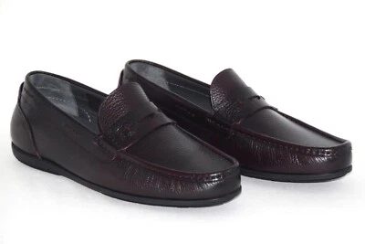 Мокасины HUGO BOSS, мод. Flamio, размер 43,5 / США 10,5 сделано в Италии, темно-красный - Изображение 1 из 4