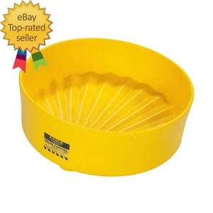 1662 Drum Funnel with Brass Screen, 18" Diameter X 7" Height, Yellow - Picture 1 of 6