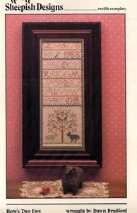 HERE'S TWO EWE-OOP SAMPLER-CROSS STITCH CHART-SHEEPISH DESIGNS - Picture 1 of 1