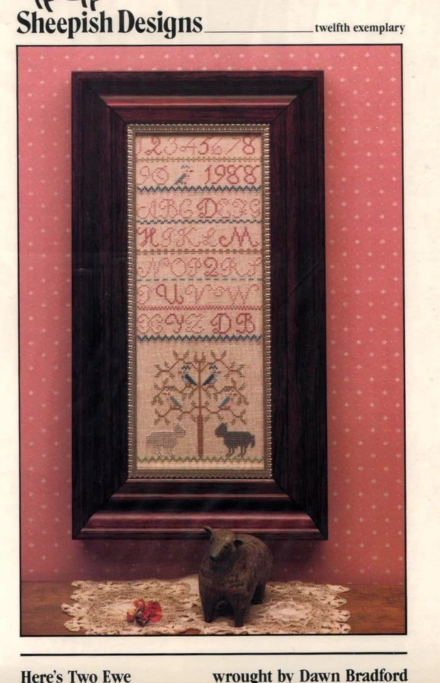 HERE'S TWO EWE-OOP SAMPLER-CROSS STITCH CHART-SHEEPISH DESIGNS - Image 1 of 1