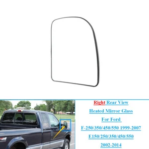 Fit Ford F-250 Super Duty Pickup Truck 99-up Right Rear View Heated Mirror Glass - Picture 1 of 8