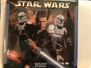 STAR WARS EPISODE II ATTACK OF CLONES 2002-2003 18-MONTH CALENDAR **BRAND NEW** - Picture 1 of 2