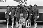 Dan Gurney poses with the Bardahl promotional team Le Mans 1967 Old Photo 2