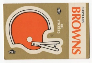 1982 Fleer NFL Team Action Cleveland Browns Helmet Sticker & Schedule - B - Picture 1 of 1