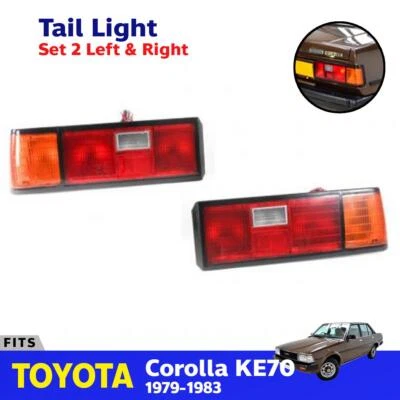 For Toyota Corolla DX E70 KE70 Sedan 1982-84 Tail Light Rear Lamp AssemblyG10 Foto 1 de 4