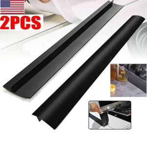 2pcs Kitchen Silicone Counter Stove Gap Cover Oven Guard Spill Seal Slit Filler - Picture 1 of 12