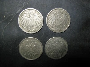 Wholesale Lot Of 4 Vintage Silver Tone German Germany 10 Pfennig Coin Coins - Picture 1 of 2
