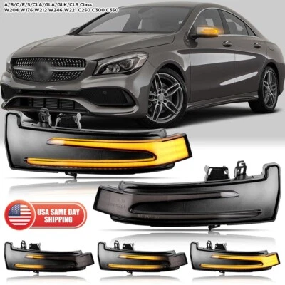 Mercedes C E S CLA GLA W204 W212 Sequential LED Side Mirror Turn Signal Light - Image 1 of 4