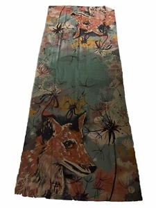 Fox Print Large Scarf By Powder Design Foxes Multicolour Soft XL John Lewis New - Picture 1 of 7