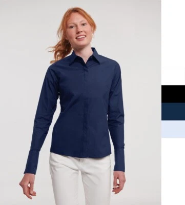 Russell Europe Damen Bluse LS Ultimate Stretch Shirt formbeständig R-960F-0 NEU