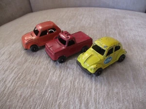 Vintage Tootsie Toy Volkswagen Sedan, Honda Civic, Pickup Truck - Picture 1 of 22