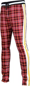 Mens Athletic Hip Hop Premium Slim Fit Track Pants Sweatpants w/ Side Taping 2XL - Picture 1 of 13