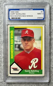 1990 Curt Schilling RC CMC #5 Rookie Rochester Red Wings Graded PGS 9 - Picture 1 of 2