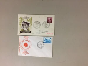 Two HOCKEY on GRASS covers:Spain registered sp cover,India fdc - Picture 1 of 1