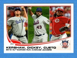 2013 Topps #81 Clayton Kershaw/R.A. Dickey/Johnny Cueto LL Dodgers/Mets/Reds - Picture 1 of 1