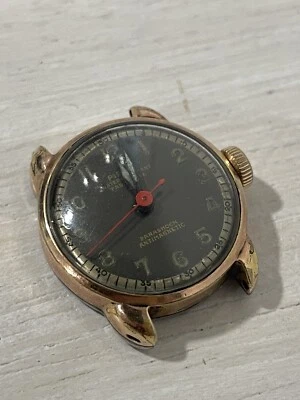 WW2 Military Paratrooper Pierce Parashock Vintage Watch Needs Servicing Sn.16168 - Image 1 of 4
