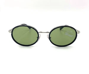 Persol PO2457S Sunglasses 518/52 Silver/Green Lens 52mm - Picture 1 of 8