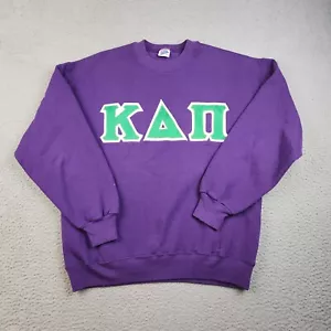 VTG KAPPA ALPHA NU Sweatshirt Mens Large Indiana Fraternity Crew Neck USA Made - Picture 1 of 9