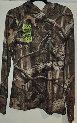 Sudadera con capucha para mujer Under Armour/Roble musgo control de aroma Coldgear LG NUEVA CON ETIQUETAS Foto 1 de 4