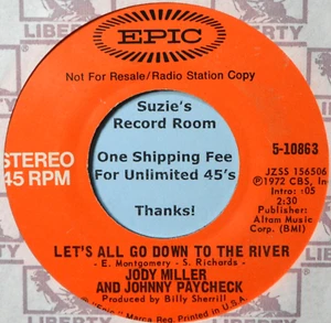 Jody Miller & Johnny Paycheck Let's All Go Down to the River DJ NM 45 7" Vinyl - Picture 1 of 3