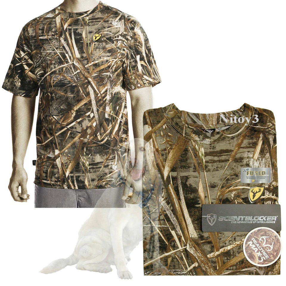 ScentBlocker S3 Fused Hunting Cotton Camo Short Sleeve T-Shirt Men Large: 42-44 - Image 1 of 1