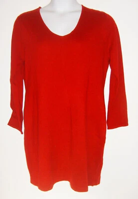 NY Collection Size XL Red V-Neck  Acrylic Sweater Dress - Image 1 of 2