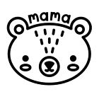 Cute Mama Bear Outline Fun Cute Decal Vinyl Sticker Laptop 6 Inch
